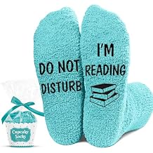 VICRAZY Book Lovers Gifts - Funny Socks for Book Lovers - Gift for Readers - Reading Stuff, Stocking Stuffers for Men, Women