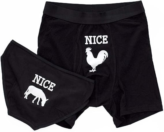 Couples Underwear Matching Set, His and Hers Underwear Set, Novelty Underwear, Set of 2