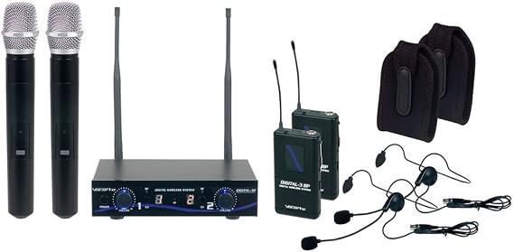 VocoPro - (DIGITAL32-ULTRA Dual Channel Digital Wireless Handheld/Headset/Instrument System