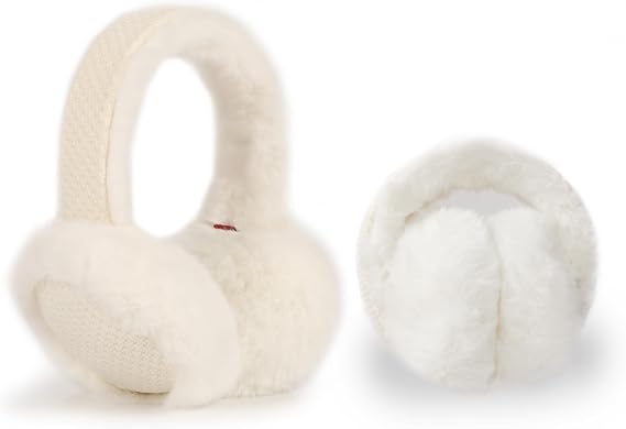 Ear Muffs For Winter Women Fuzzy Earmuffs Foldable Ear Warmers Cute Warm Ear Covers For Cold Weather Universal Earmuff Style For Woman