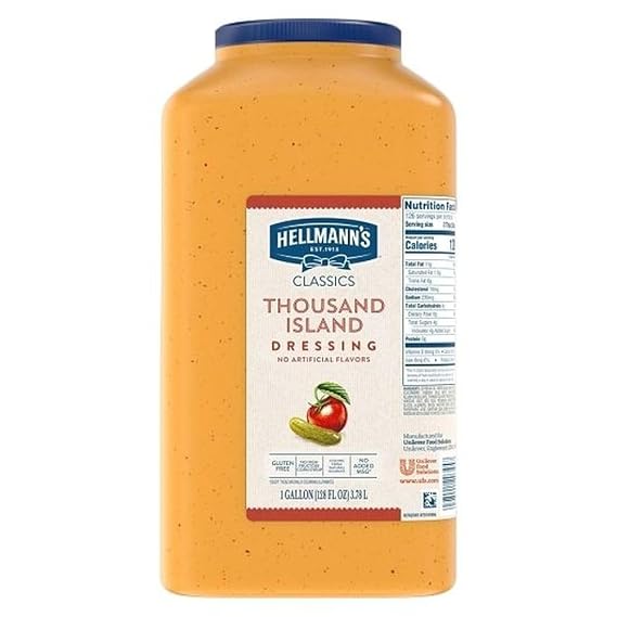 Hellmanns Creamy Thousand Island Dressing, 1 Gallon -- 4 per case.