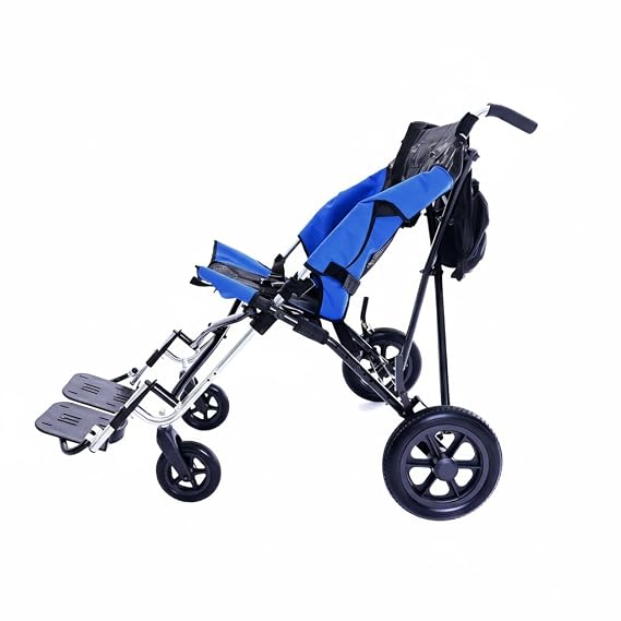 Adaptive Urban Rider Stroller by Sylvan, Heavy Duty Portable Folding Wheelchair for Special Needs Teens & Young Adults, 17-inch Anatomic Shaped Seat, 250lb Capacity, Safety Belt, Brakes