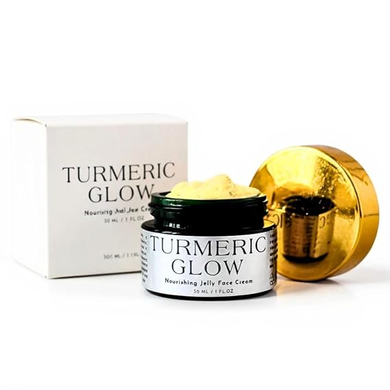 Nature Skin Shop Turmeric GLOW Nourishing Jelly Face Cream - Lightweight Gel Moisturizer Deep Hydration & Revitalized Complexion with Tremella