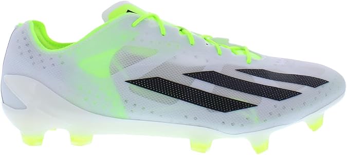 adidas X Crazyfast+ FG Unisex Shoes Size 12.5, Color: Footwear White/Core Black/Lucid Lemon-White