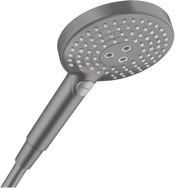 hansgrohe Raindance Select S Low Flow 5-inch Handheld Shower Head Modern 3 -Spray PowderRain, Rain, Whirl 26036341