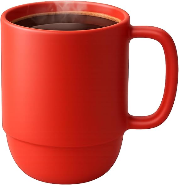 JapanBargain, Japanese Plastic Mug 1 Pack 12oz BPA-Free Non-Toxic Unbreakable Camping Coffee Tea Milk Juice Water Mug Made in Japan Dishwasher & Microwave Safe, Red