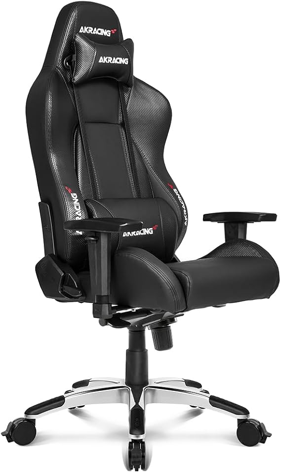 AKRacing Office Chair, Gaming Chair, Carbon Black, Premium, Heavy Duty PU Leather, 180 Degree Reclining