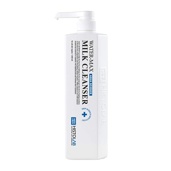 HISTOLAB Water-Max Milk Cleanser for Dry & Dehydrated Skin | 1200 ml/40.60 fl. Oz | Gentle Cleanser to Remove, Hydrate, and Moisturize
