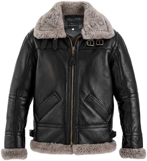 B3 Bomber Jacket Aviator Real Shearling Bomber Jacket Winter