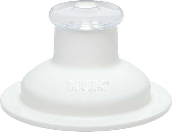 NUK Push-Pull Silicone Nozzle for Sports Cup and Junior Cup, Leak-Proof, Durable, Hygienic, Dishwasher-Safe, 1 Piece (White)