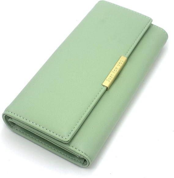 Soft Leather Trifold Multi Card Holder Wallet, Elegant Clutch Long Purse for Women Ladies