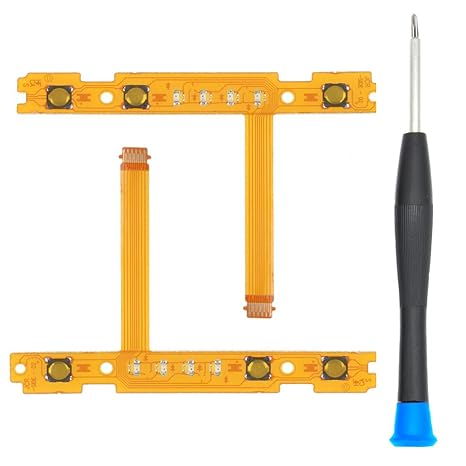 SL SR Button Ribbon Cable for Nintendo Switch Joy-Con by MMOBIEL 2 Pcs Flex Key Replacement with Y-Screwdriver Left and Right Controller Repair Kit