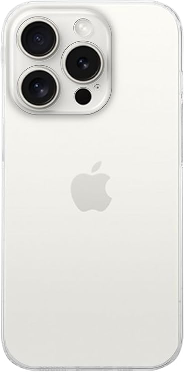 Super Silicone Transparent Case with Cover Camera Protection Compatible with iPhone 15 Pro