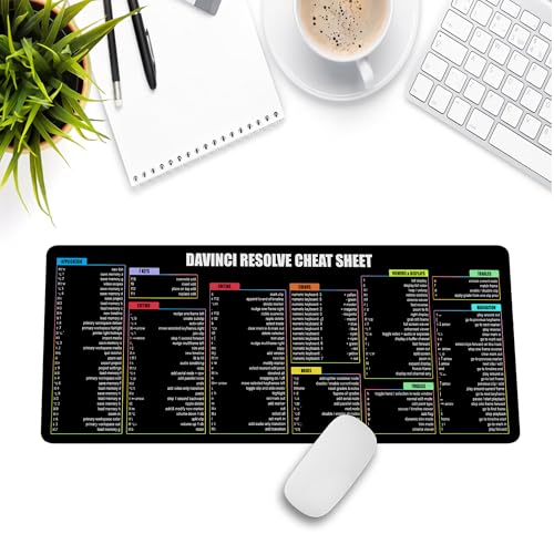 Davinci Resolve MacOs Shortcuts & Cheat Sheet Mouse Pad Mouse Mat, Quick Reference for Video Editors, Creators, Filmmakers Computer Accessory for Editing, for Study, Work, and Reference Purposes KMH