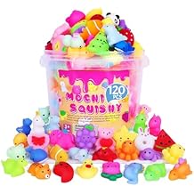 VISCOO 120 Pack Squishy Toys, Easter Basket Stuffers, Mochi Squishy Bulk Party Favors for Kids, Treasure Box Toys for Classroom Prizes, Easter Basket Gifts Goodie Bags Fillers Birthday Gifts