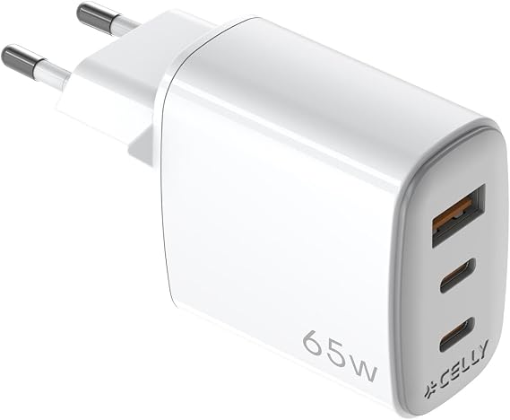 Celly UPTC 65W GaN Duvar Şarjı-Beyaz
