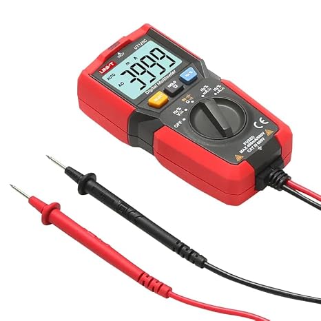 UNI-T Uni-Trend Multimeter clamp Meter UT125C : Mini Pocket Digital Multimeter Temperature Tester Resistor Capacitor Frequency Diode NCV Test Low Voltage Display(UT125C)