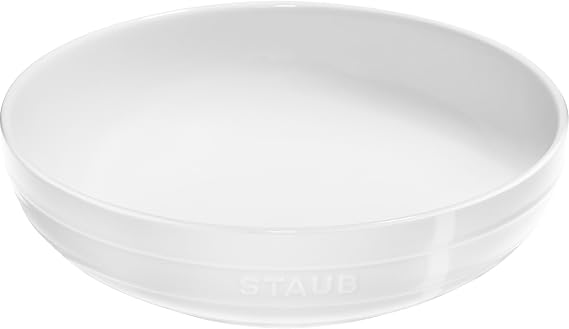 STAUB Ceramic 11.5-inch Shallow Serving Bowl - White