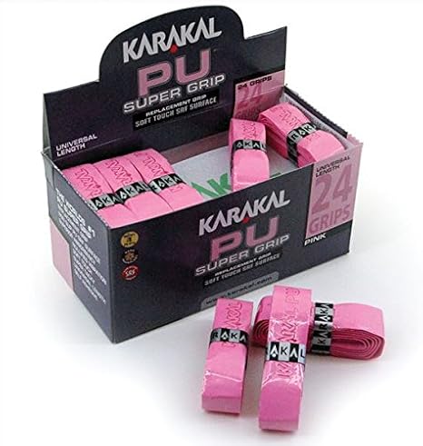 Karakal Super PU Replacement Grips - Tennis - Squash - Badminton (Pink) by Karakal
