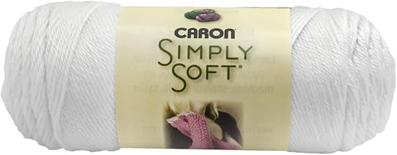 Simply Soft Yarn by Caron - Solid Yarn for Knitting, Crochet, Weaving, Arts & Crafts - White, Bulk 15 Pack