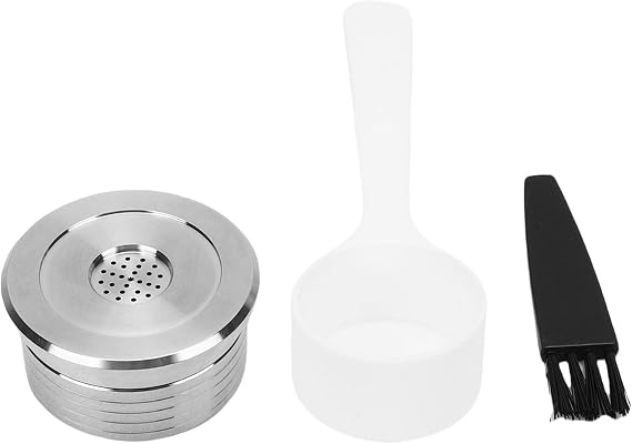 Refillable Coffee Capsule for Delta Q, Reusable Coffee Pod, Stainless Steel Coffee Filter with Spoon and Brush Kit, Compatible with Delta Q Coffee Machine