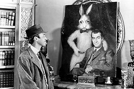 Generic JAMES STEWART PosterLife Wall Art Poster 24x36 inches WITH RABBIT FROM HARVEY, Large, Black