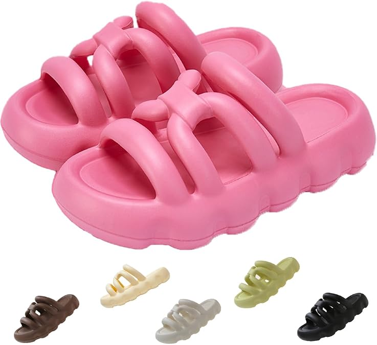 Cloud Slippers Pillow House Slippers for Women and Men|Non Slip Quick Drying Shower Slides Bathroom Sandals|Thick Sole|Indoor Or Outdoor
