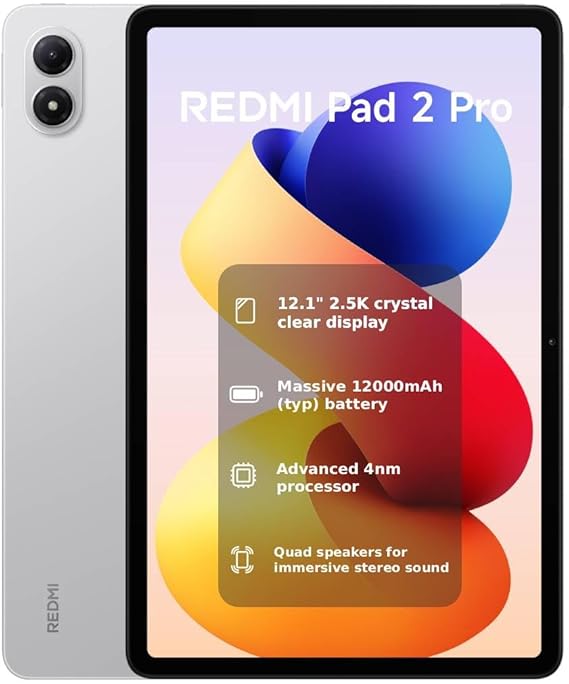 XIAOMI REDMI Pad 2 Pro 8+256GB Silver 12.1" 2.5K Display 12000mAh