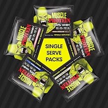 Whey Protein Powder Travel Single Serving Packs Five Delicious Flavors, Cold Filtered for Maximum Absorption, 25g Protein, 6.6g BCAAs/Serving,0g Sugar-Perfect for Muscle Building & Recovery