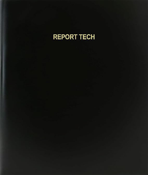 BookFactory Report Tech Log Book/Journal/Logbook - 120 Page, 8.5''x11'', Black Hardbound (XLog-120-7CS-A-L-Black(Report Tech Log Book))