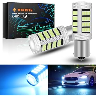 1156 BA15S LED Bulbs Ice Blue LED DRL Turn Signal Light 7506 1156A 1003 1141 P21W LED Daytime Running Parking Reverse Light 4014 92SMD Super Bright with Low Consumption, Pack of 2