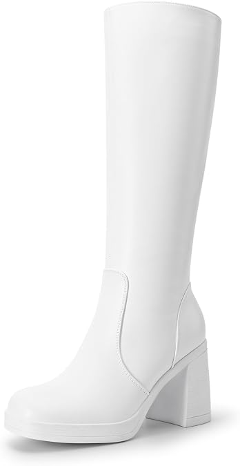 DREAM PAIRS Women's Knee High Platform Heel Boots