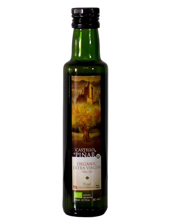 Castillo de Pinar First Cold Pressed 250ml Organic Extra Virgin Olive Oil Certified USDA Organic and NON-GMO