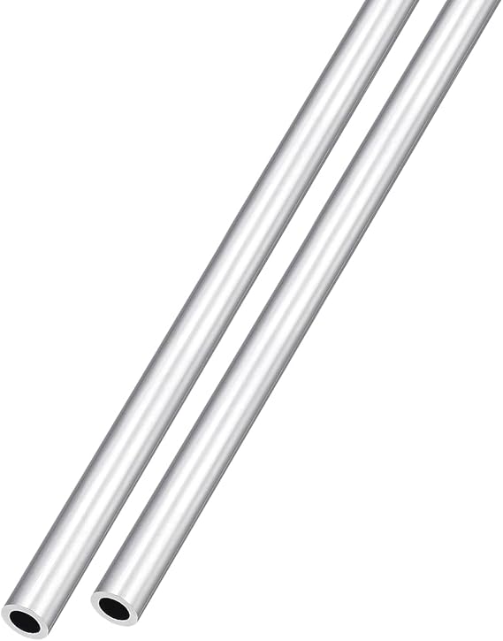 METALLIXITY 6063 Aluminum Tube (5mm OD x 3mm ID x 300mm L) 2Pcs, Aluminum Round Tubing - for Home Furnishing, Machinery, DIY Handicraft