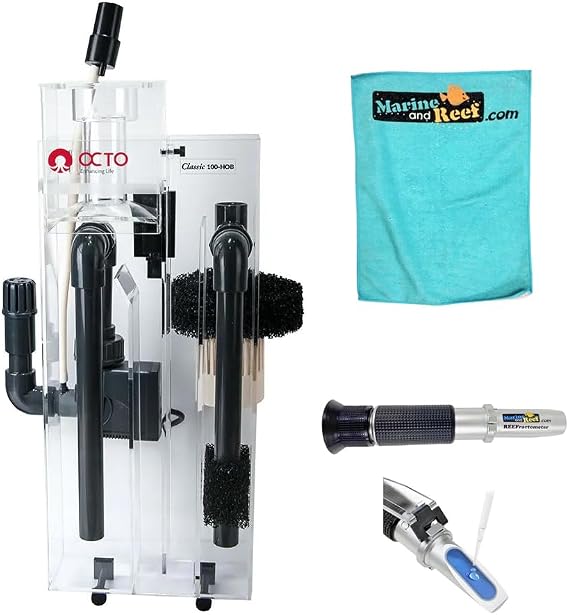 Reef Octopus OCTO Classic 100-HOB Protein Skimmer Bundle (3 Items)