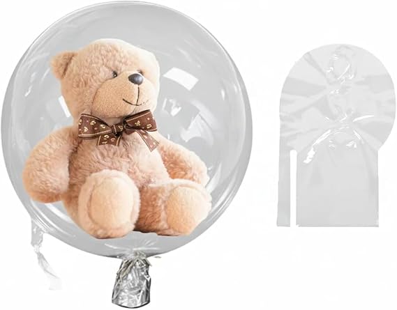 BOBO Balon Çift Ağızlı 30 İnç (76 cm) Dev Şeffaf Esnek - Pera Balon (20'li Paket)