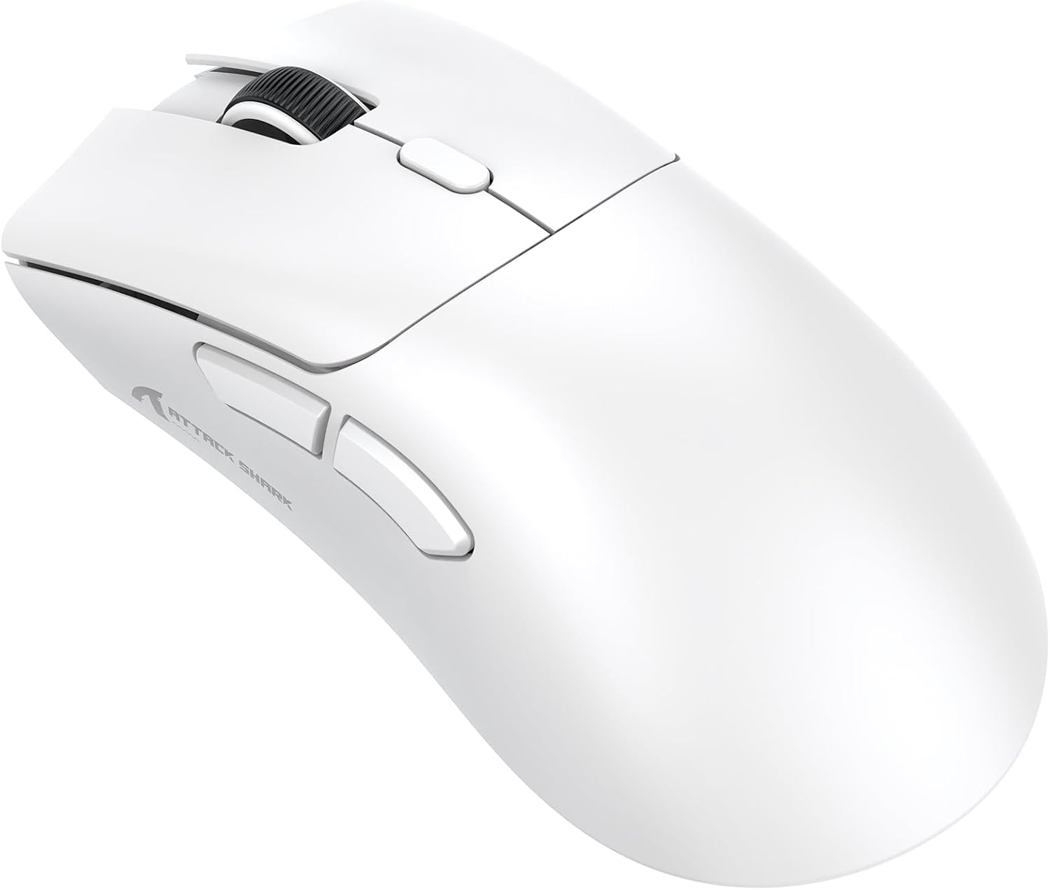 ATTACK SHARK R1 59g SUPERLIGHT Mouse, PixArt PAW3311 Gaming Sensor, BT2.4G WirelessWired Gaming Mouse, 6 Adjustable DPI up to 18000, 65 Hours Battery White