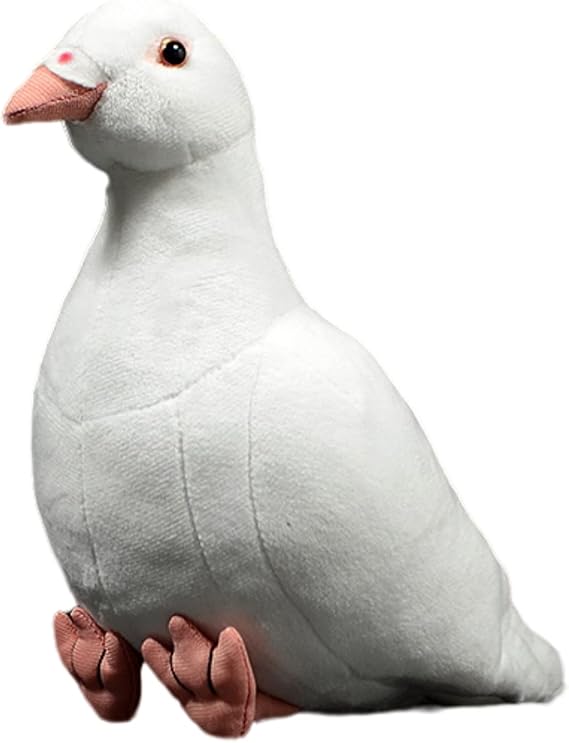FRANKIEZHOU White Pigeon Stuffed Animal Plush-7",Pigeon Plush Toy for Kids,Bird Stuffed Animal Toy,Girl Toys,Gifts for Kids,Home Decor