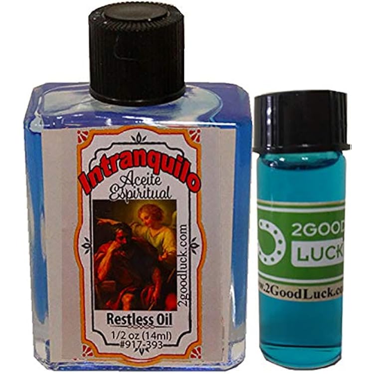 2GoodLuck Restless Intranquil, Spiritual Oil with 1 Dram Perfume for Magic and Rituals. Intranquilo Aceite Espiritual para Rituales Y Magia.