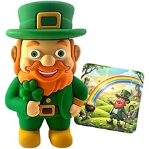 Westmon Works Lucky Irish Leprechaun Figurine Pocket Sized Good Luck Charm Trinket Durable PVC Keepsake for Desk Shelf or Carrying