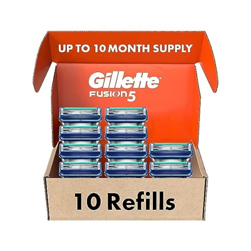 Gillette Fusion Manual Mens Razor Blade Refills - 10 Count, 5 blades