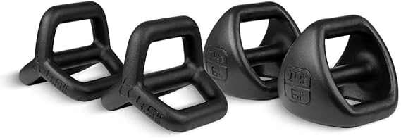 TRX YBell Pro Series 3-in-1 Dumbbell, Kettlebell and Push-Up Stand, 2 Pack | Kettlebell and Push-Up Stand Equipment. Commercial Powder Coated Surface. Designed for Strength & Conditioning.