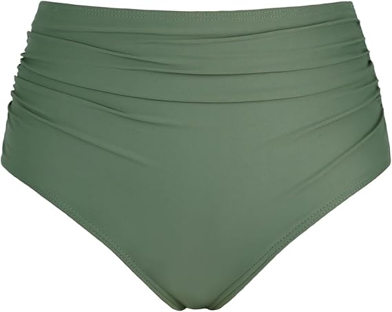 Women's High Waisted Bikini Bottom Tummy Control Bathing Suit Bottom