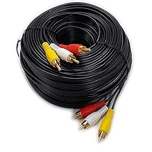 iMBAPrice (100 Feet) Long 3RCA Composite Video Audio A/V AV Cable - Gold Plated