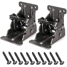 MDLUU Table Leg Folding Brackets, Foldable Hinge Hardware, Self- Lock Extension Collapsible Shelf Bracket Support for Bed Leg, Wall Shelf, Saving Space, Pack of 2