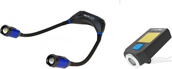 NextLED Rechargeable Neck Light and Keychain EDC Light Combo
