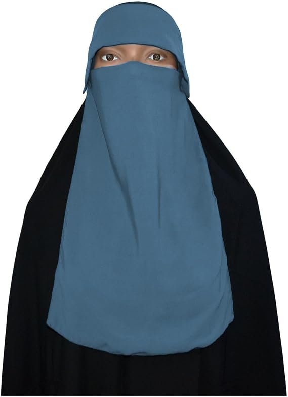 bonballoon Petrol Blue Half Niqab Nosepiece Face Cover Veil Breathable Clothing For Muslim Islam Islamic Hijab Hejab Women Womens Burqa Abaya Jilbab