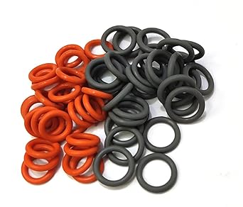 1/4" & 3/8" Pressure Washer QD Colored O-Rings (1/4''&3/8''(25+25) 50 Pack (Red+Grey),M22 Quick Connect Coupler