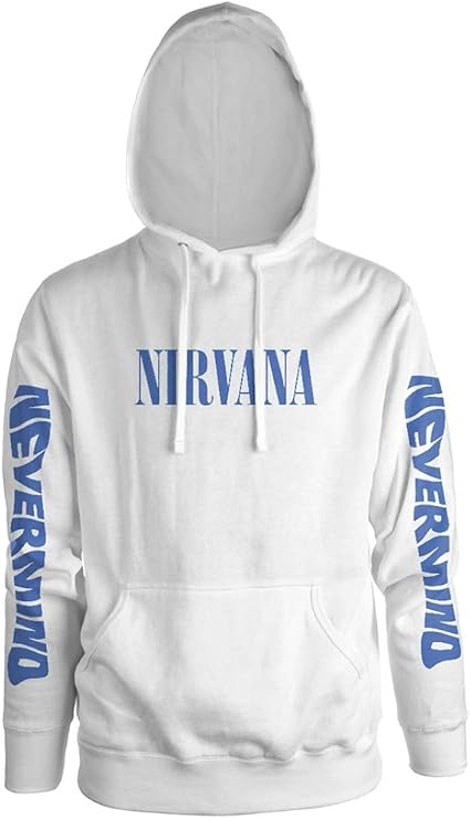 Nirvana 'Nevermind' (White) Pull Over Hoodie (medium)