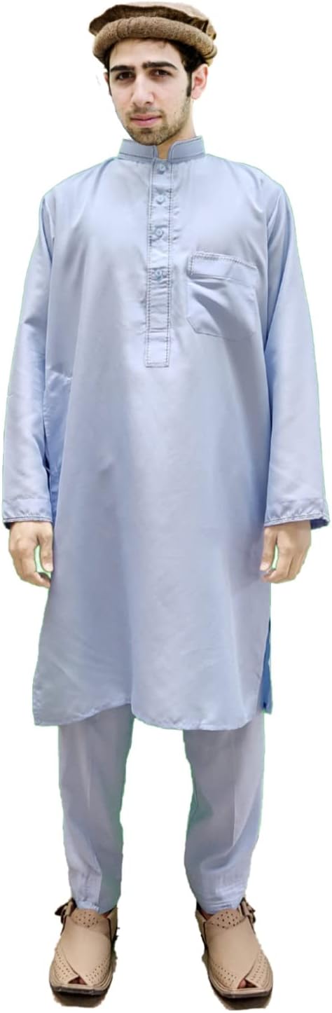 Desert Dress Mens Afghani Pakistan India Suit Dress Kabul - L